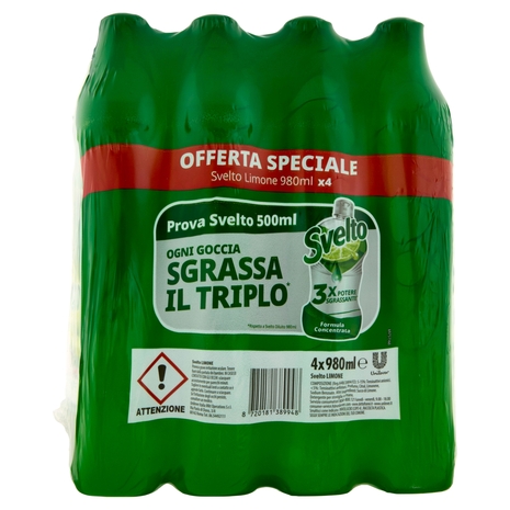 Svelto Clean Active Technology Limone 4 x 980 ml
